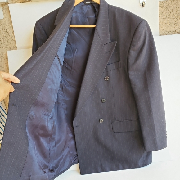High Quality Blazer Jacket  Dark Blue Sz 46R - Picture 6 of 8